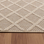 PATARA - Tapis intérieur/extérieur motif losange beige - PAT4953BEI PATARA