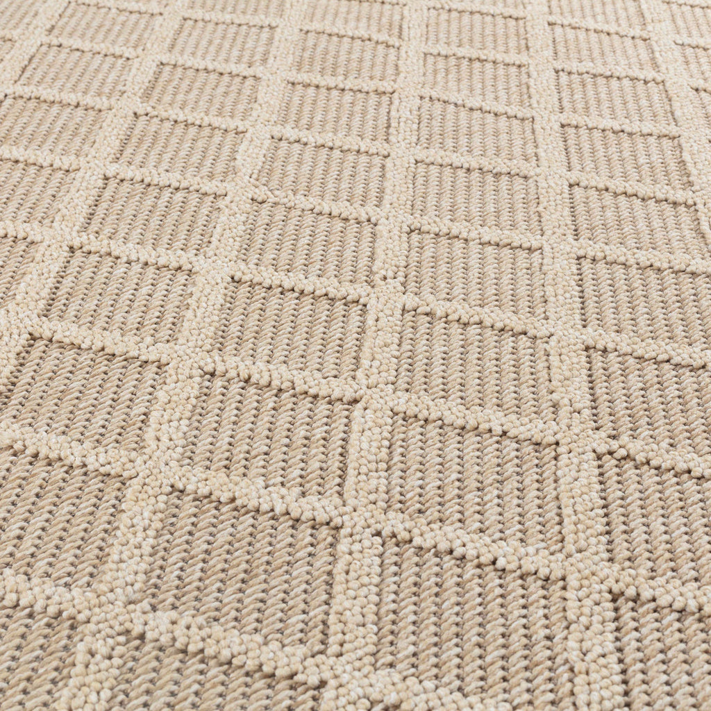 PATARA - Tapis intérieur/extérieur motif losange beige - PAT4953BEI PATARA