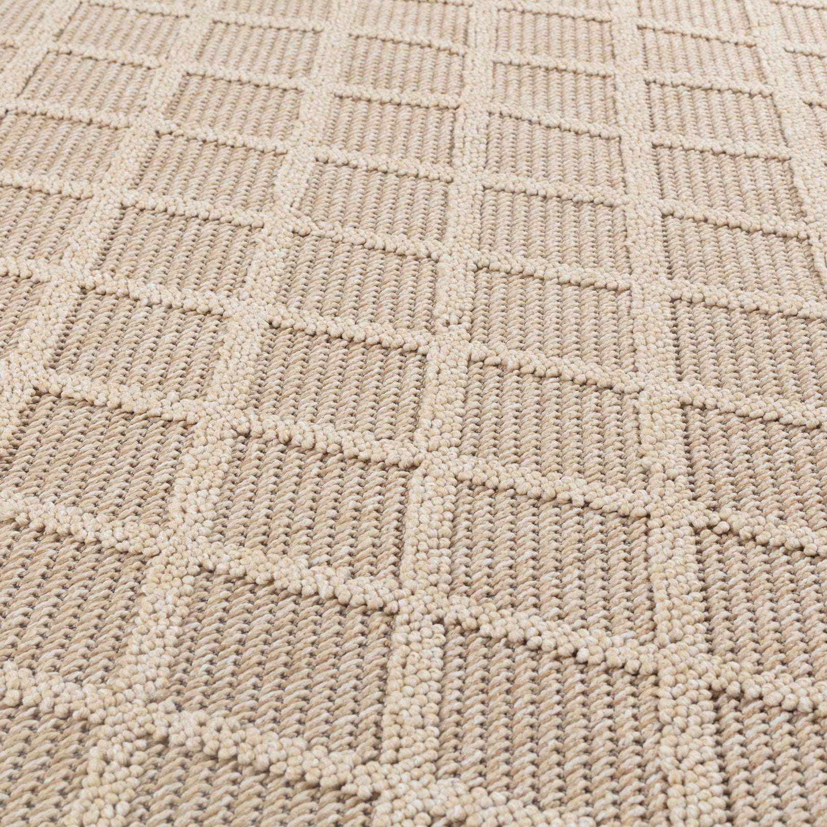 PATARA - Tapis intérieur/extérieur motif losange beige - PAT4953BEI PATARA