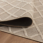 PATARA - Tapis intérieur/extérieur motif losange beige - PAT4953BEI PATARA