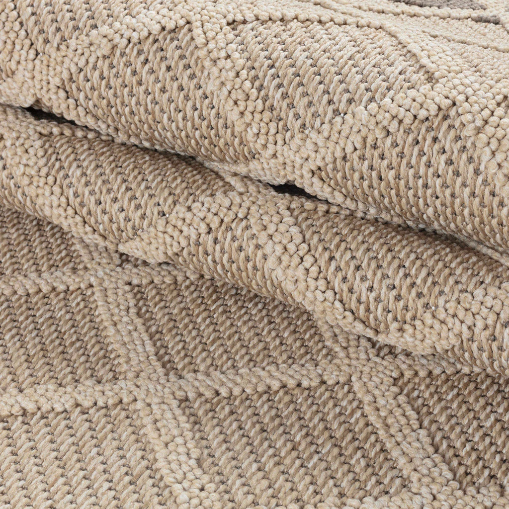 PATARA - Tapis intérieur/extérieur motif losange beige - PAT4953BEI PATARA
