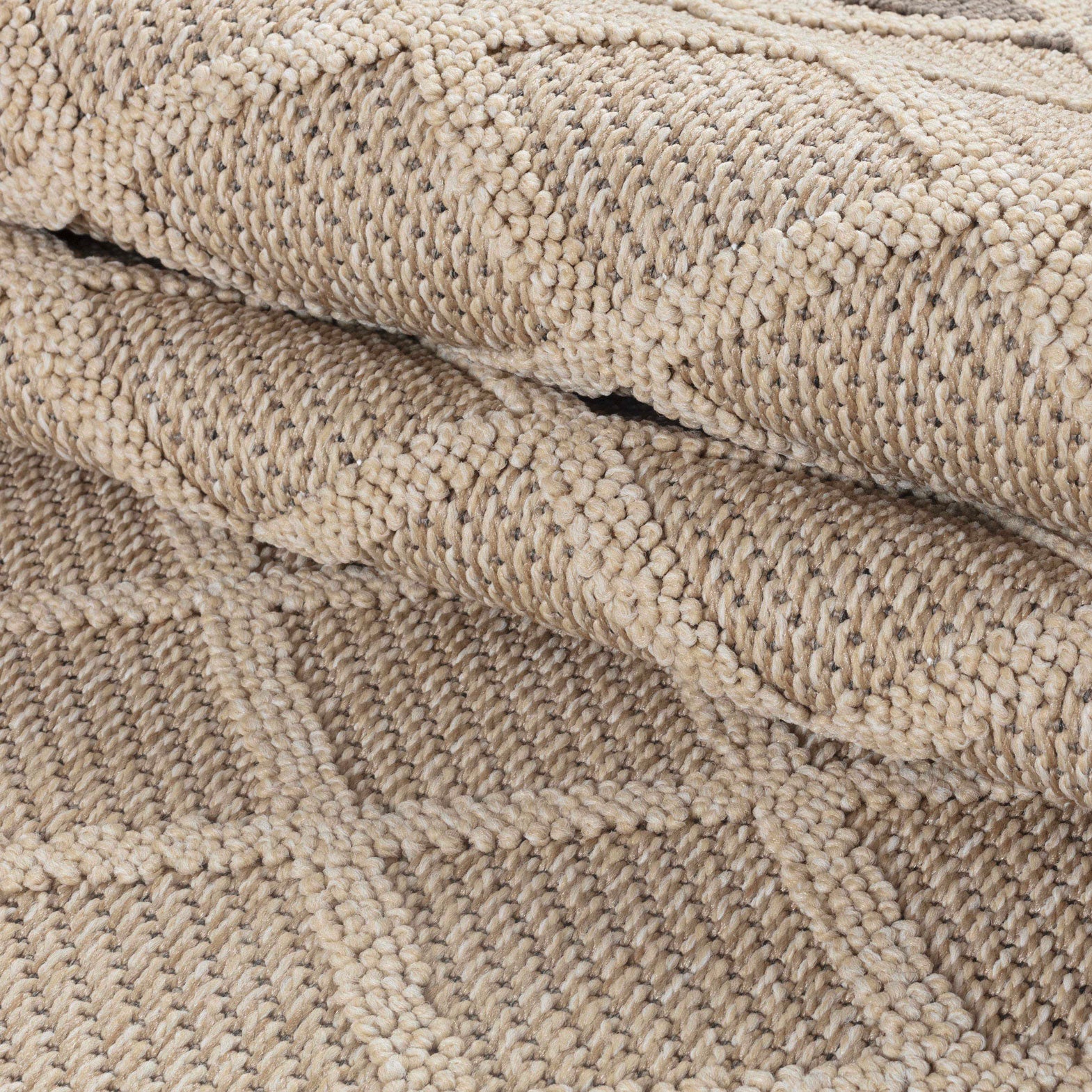 PATARA - Tapis intérieur/extérieur motif losange beige - PAT4953BEI PATARA