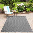 PATARA - Tapis intérieur/extérieur motif losange gris - PAT4953GRI PATARA