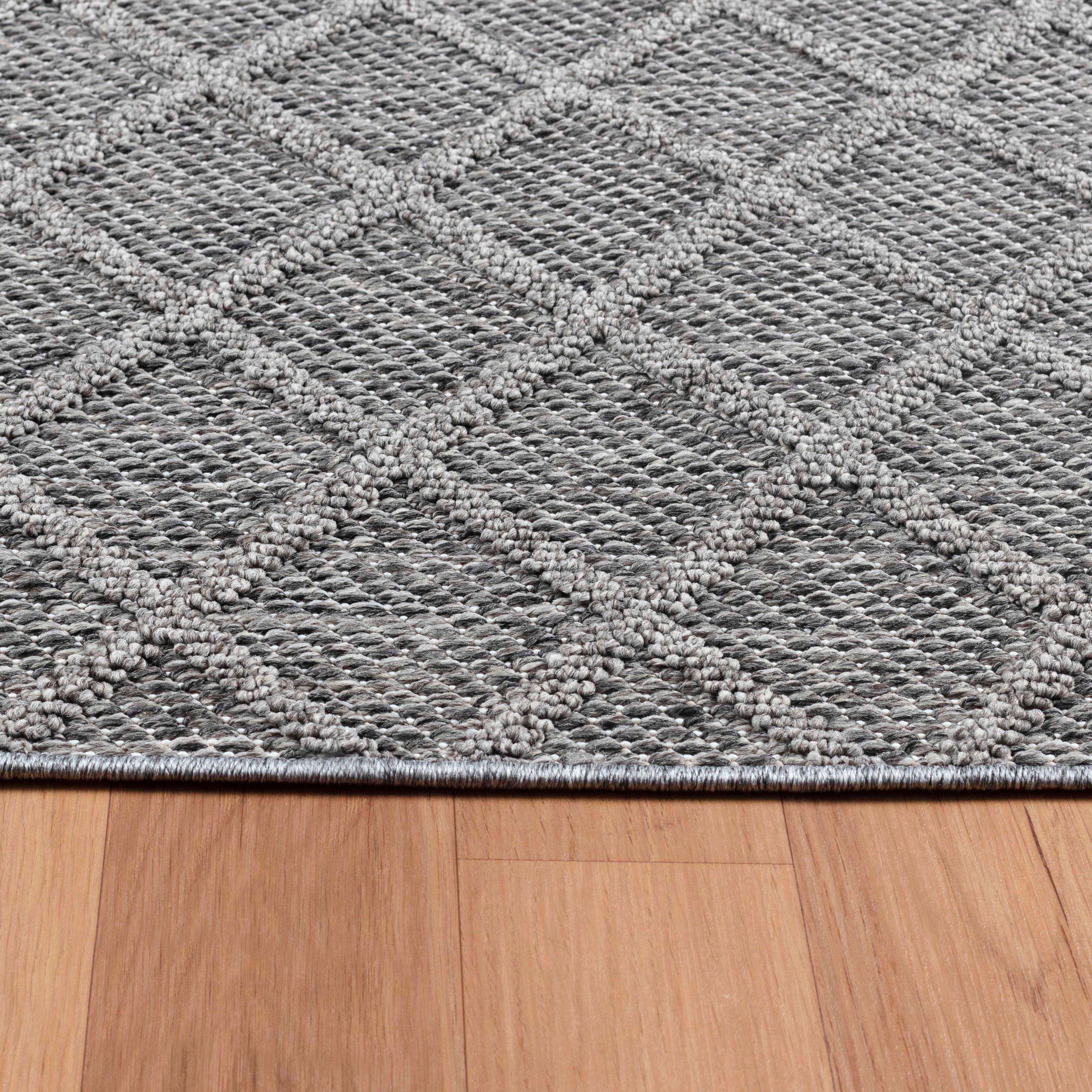 PATARA - Tapis intérieur/extérieur motif losange gris - PAT4953GRI PATARA
