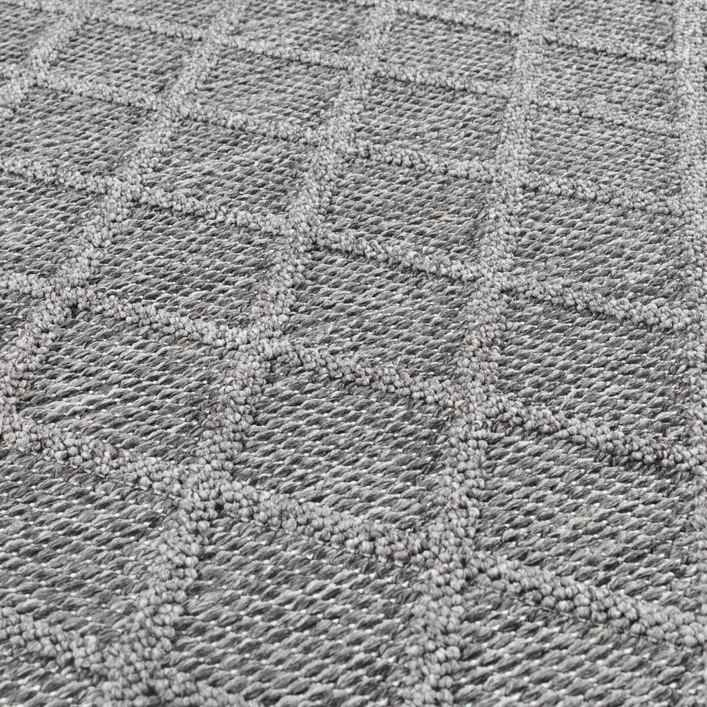 PATARA - Tapis intérieur/extérieur motif losange gris - PAT4953GRI PATARA