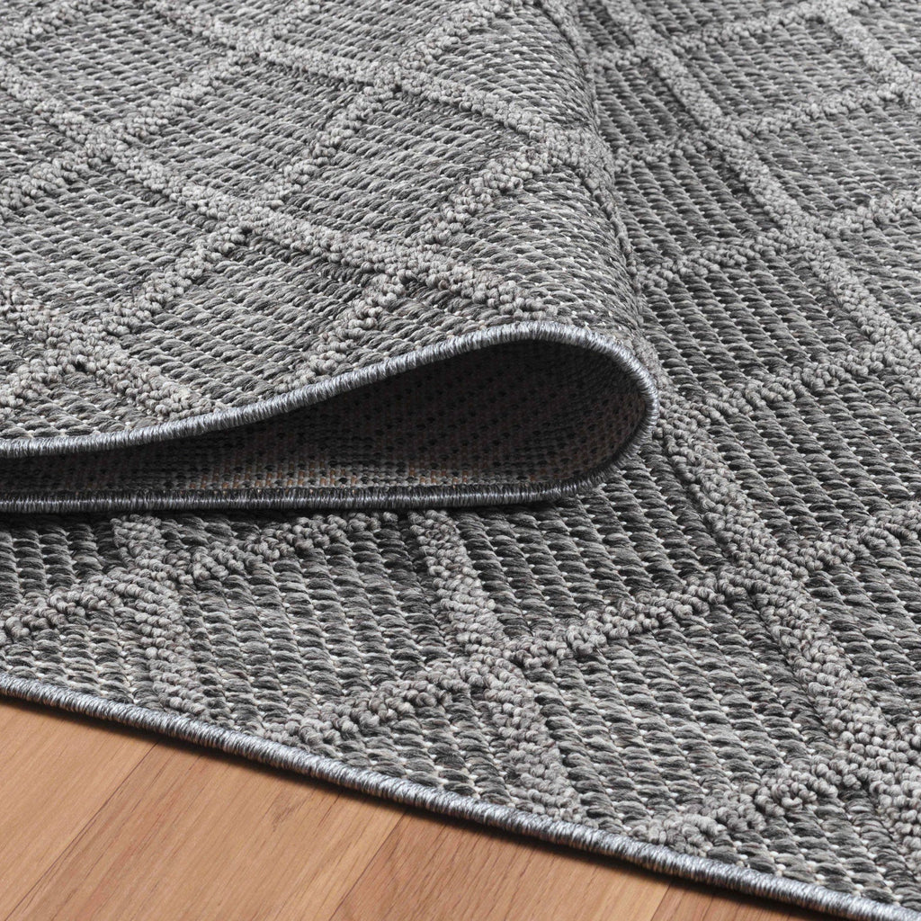 PATARA - Tapis intérieur/extérieur motif losange gris - PAT4953GRI PATARA