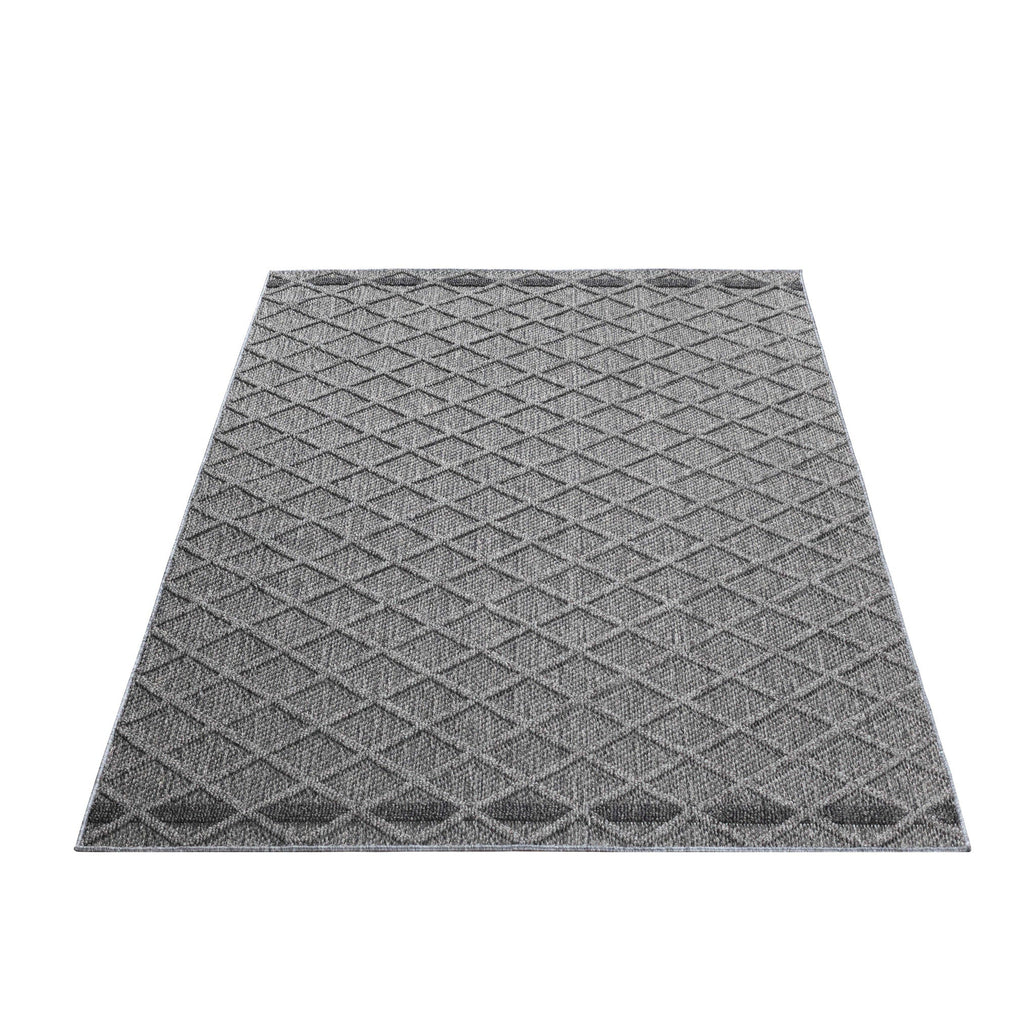 PATARA - Tapis intérieur/extérieur motif losange gris - PAT4953GRI PATARA