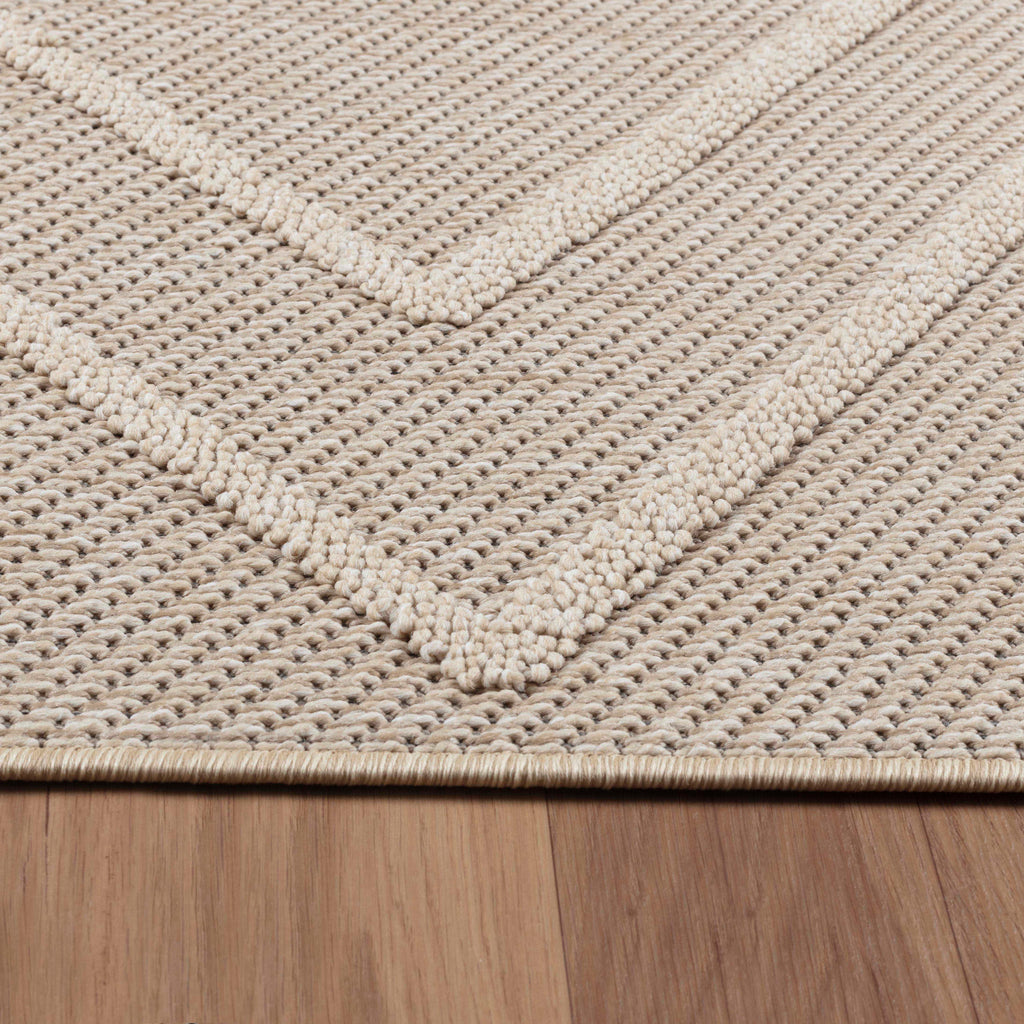 PATARA - Tapis intérieur/extérieur motif géométrique beige - PAT4954BEI PATARA