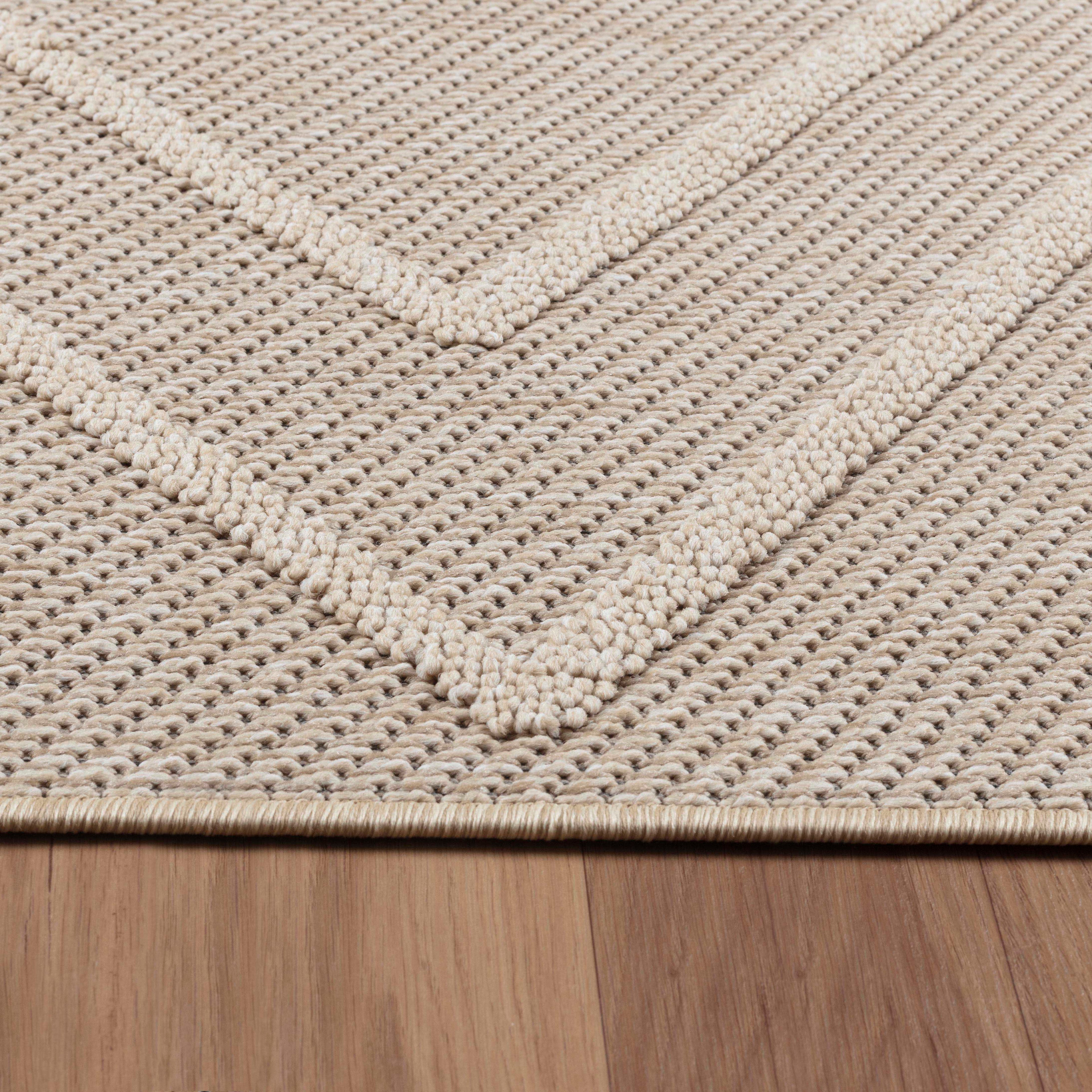 PATARA - Tapis intérieur/extérieur motif géométrique beige - PAT4954BEI PATARA