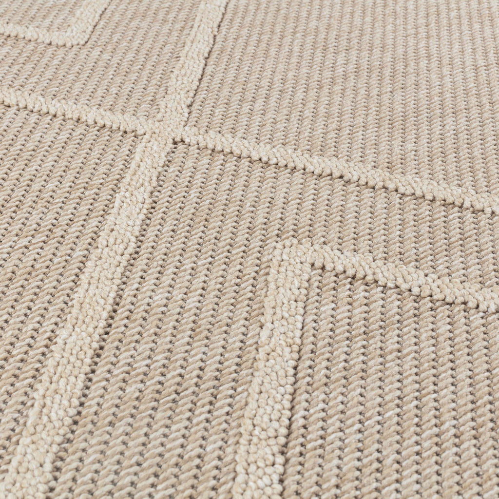 PATARA - Tapis intérieur/extérieur motif géométrique beige - PAT4954BEI PATARA