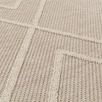 PATARA - Tapis intérieur/extérieur motif géométrique beige - PAT4954BEI PATARA