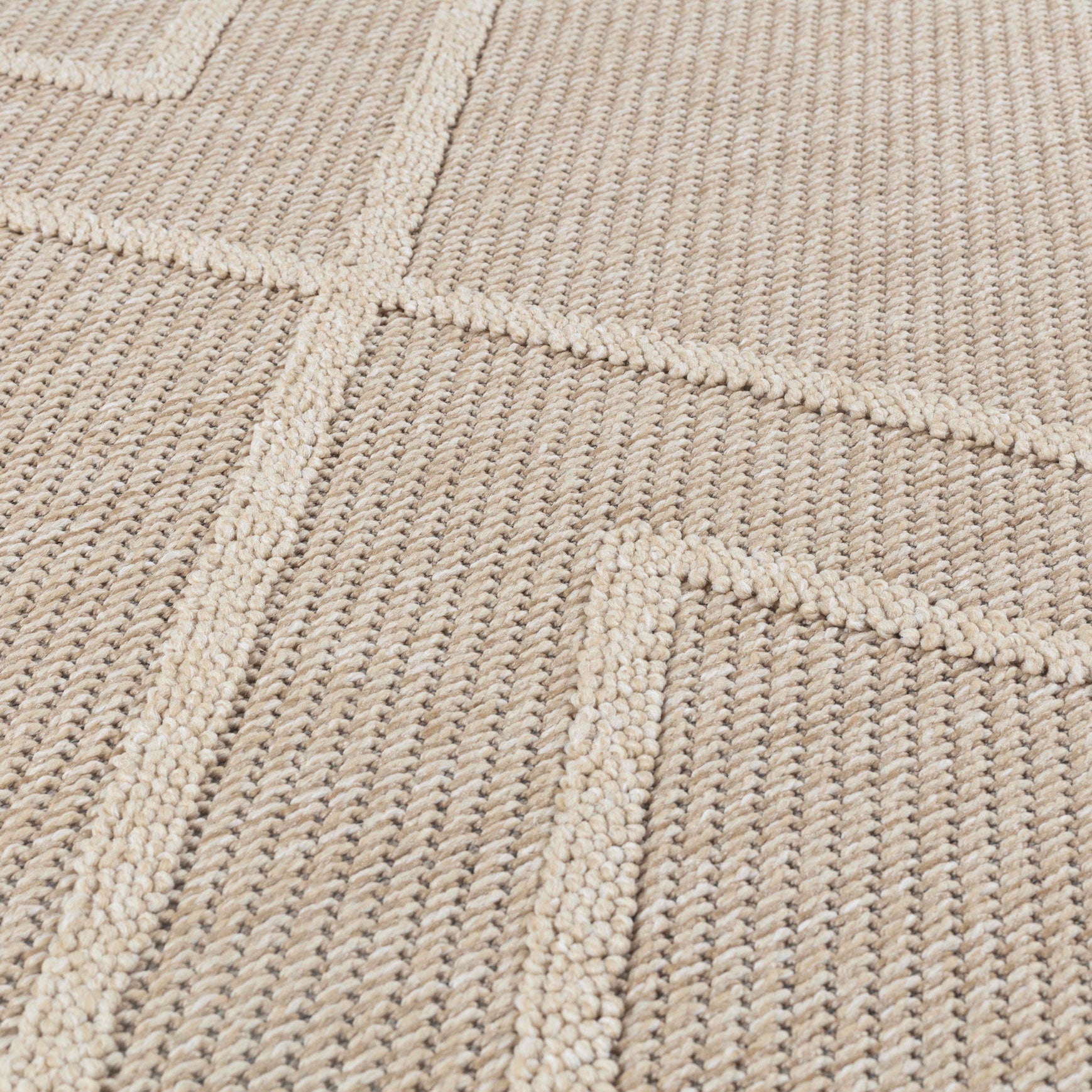 PATARA - Tapis intérieur/extérieur motif géométrique beige - PAT4954BEI PATARA