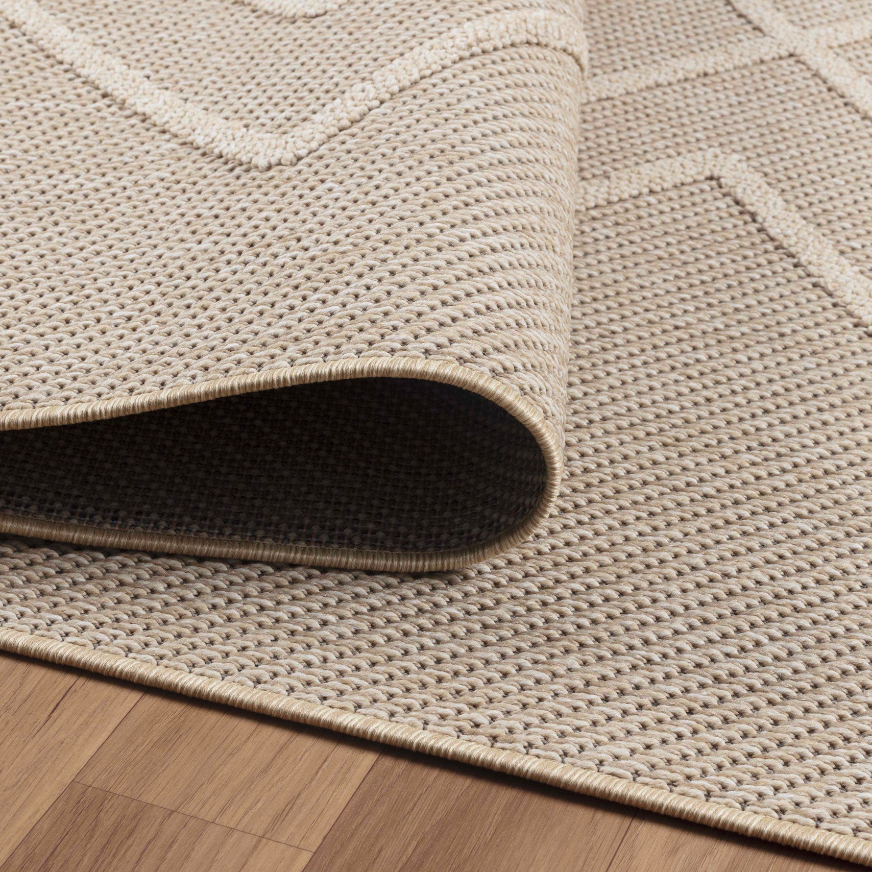 PATARA - Tapis intérieur/extérieur motif géométrique beige - PAT4954BEI PATARA