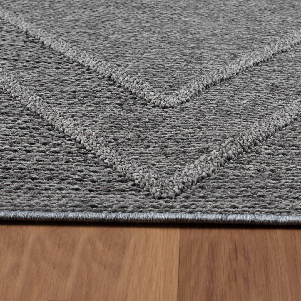 PATARA - Tapis intérieur/extérieur motif géométrique gris - PAT4954GRI PATARA