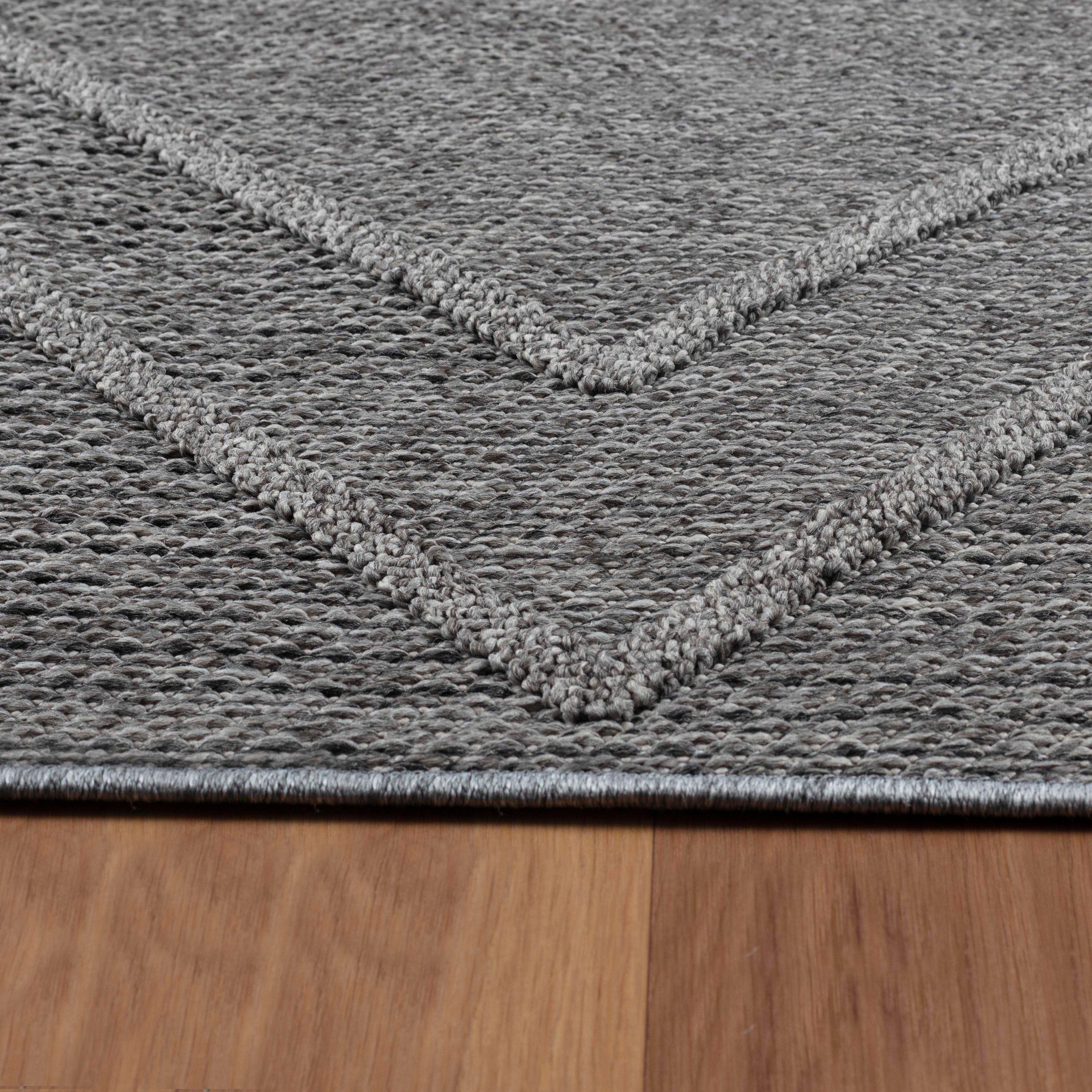 PATARA - Tapis intérieur/extérieur motif géométrique gris - PAT4954GRI PATARA