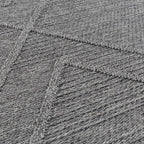 PATARA - Tapis intérieur/extérieur motif géométrique gris - PAT4954GRI PATARA