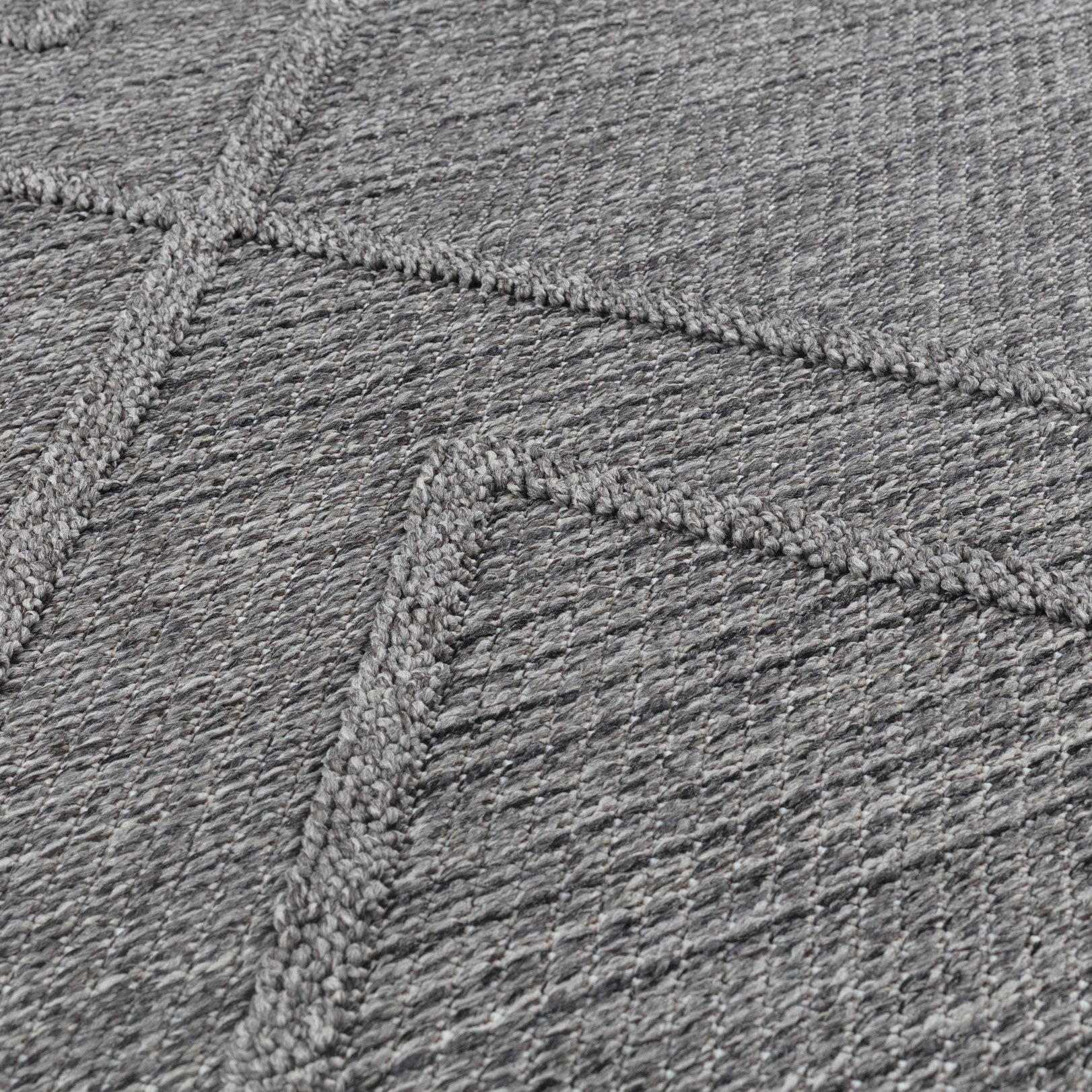 PATARA - Tapis intérieur/extérieur motif géométrique gris - PAT4954GRI PATARA