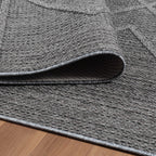 PATARA - Tapis intérieur/extérieur motif géométrique gris - PAT4954GRI PATARA