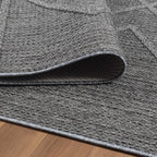 PATARA - Tapis intérieur/extérieur motif géométrique gris - PAT4954GRI PATARA