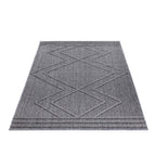 PATARA - Tapis intérieur/extérieur motif géométrique gris - PAT4954GRI PATARA