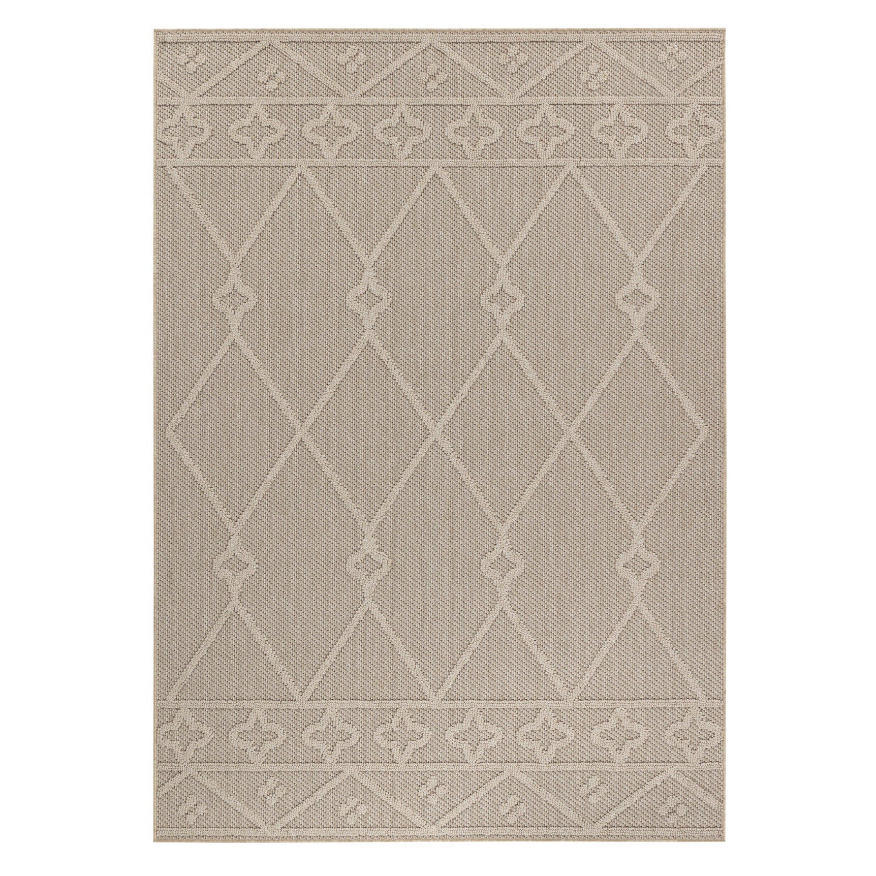 PATARA - Tapis intérieur/extérieur motif oriental beige - PAT4955BEI PATARA