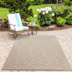 PATARA - Tapis intérieur/extérieur motif oriental beige - PAT4955BEI PATARA