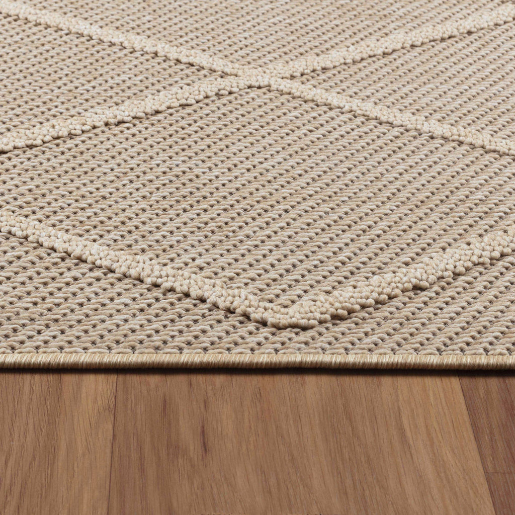 PATARA - Tapis intérieur/extérieur motif oriental beige - PAT4955BEI PATARA