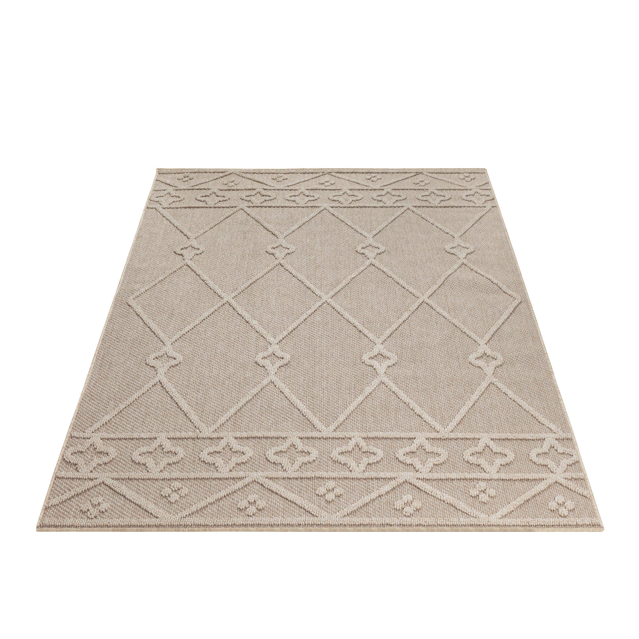 PATARA - Tapis intérieur/extérieur motif oriental beige - PAT4955BEI PATARA