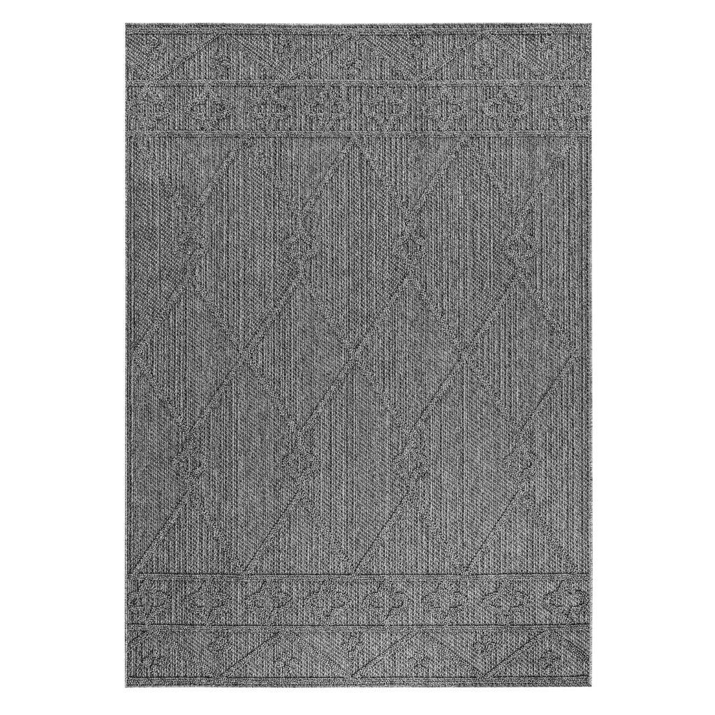 PATARA - Tapis intérieur/extérieur motif oriental gris - PAT4955GRI PATARA