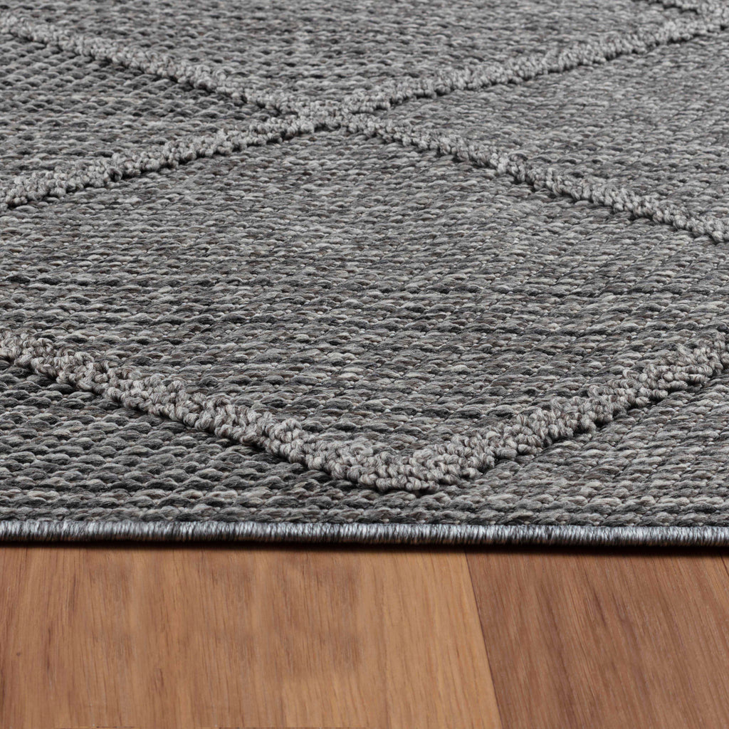 PATARA - Tapis intérieur/extérieur motif oriental gris - PAT4955GRI PATARA