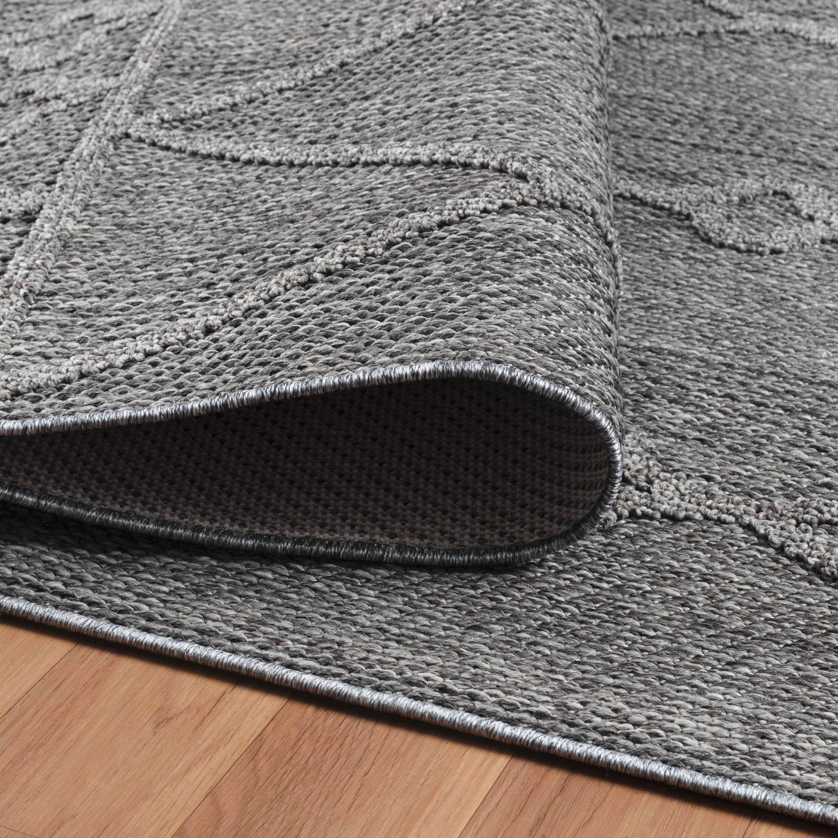 PATARA - Tapis intérieur/extérieur motif oriental gris - PAT4955GRI PATARA