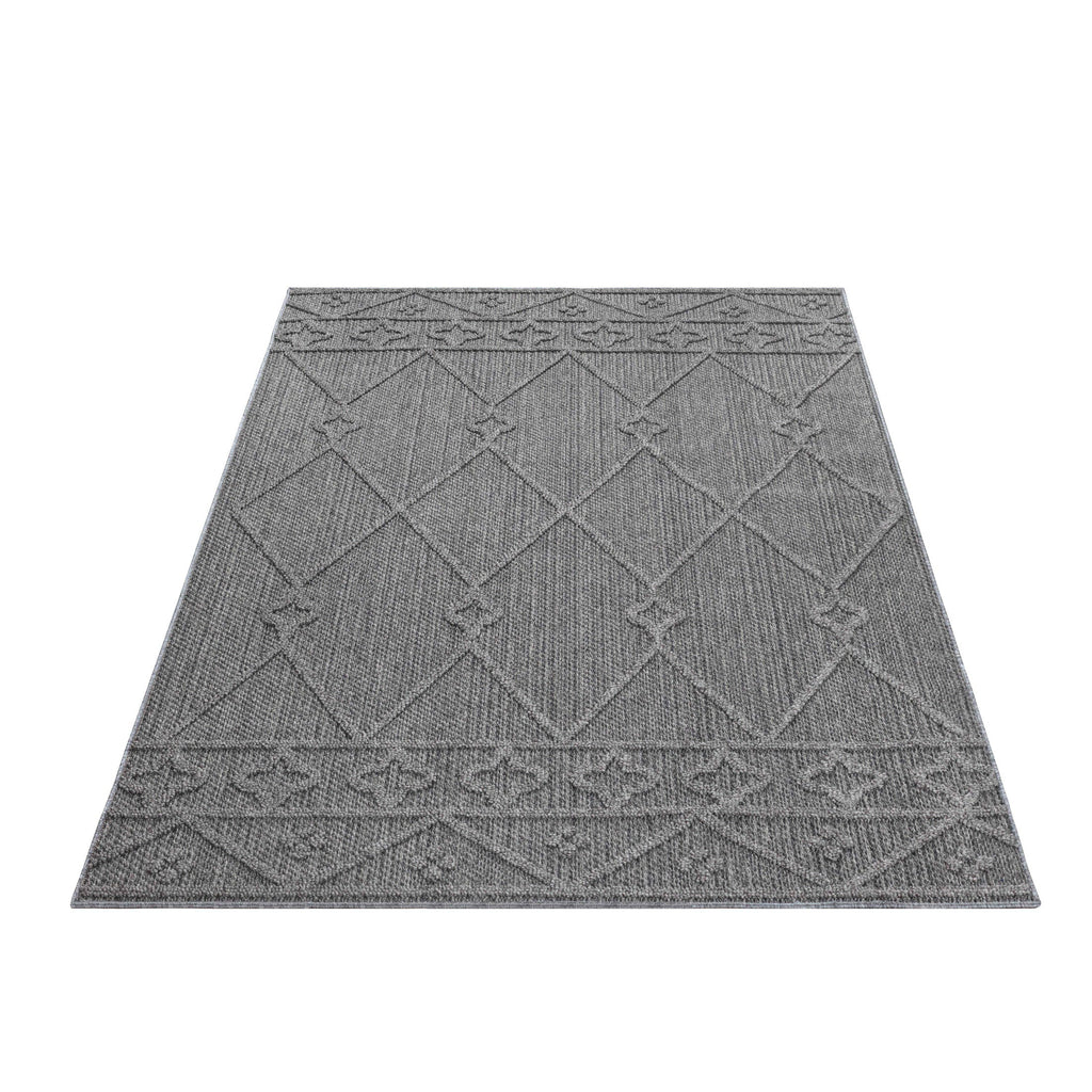 PATARA - Tapis intérieur/extérieur motif oriental gris - PAT4955GRI PATARA