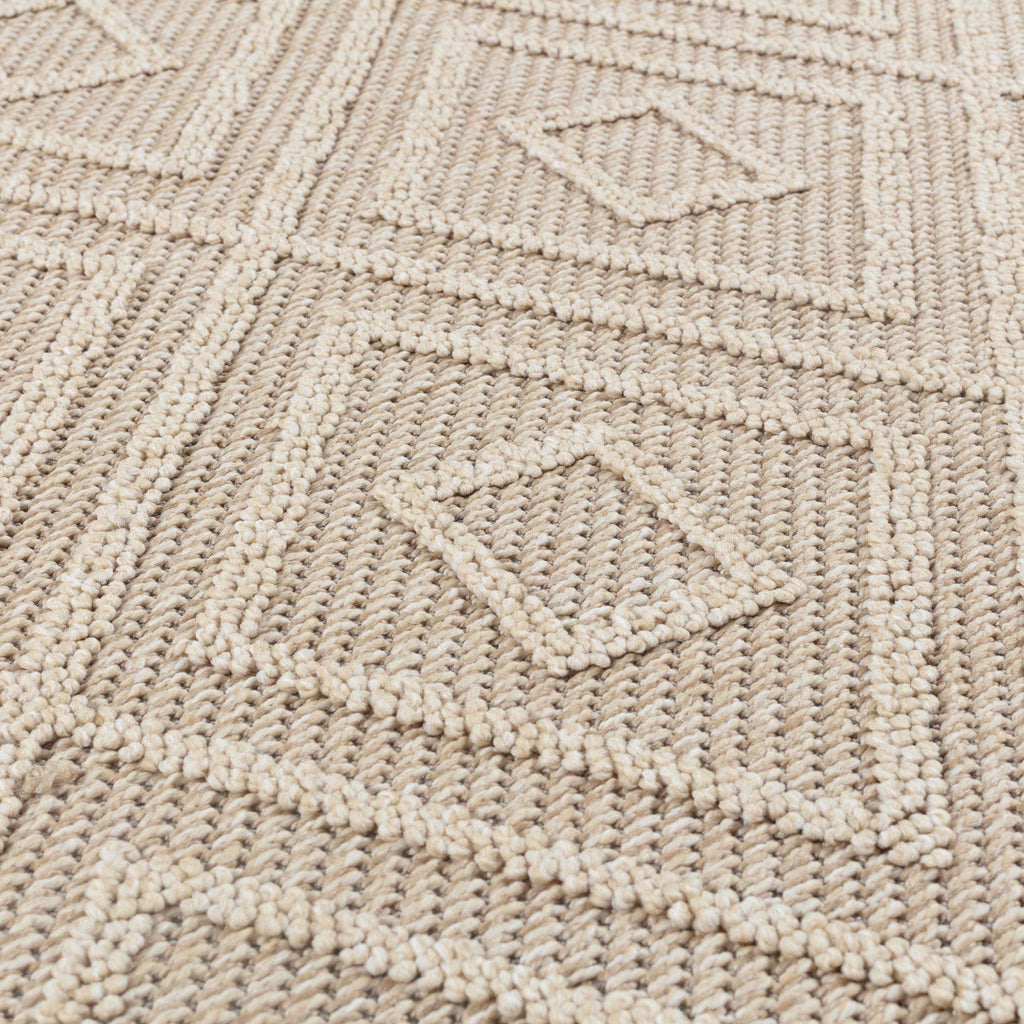 PATARA - Tapis intérieur/extérieur motif graphique beige - PAT4956BEI PATARA