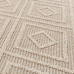 PATARA - Tapis intérieur/extérieur motif graphique beige - PAT4956BEI PATARA