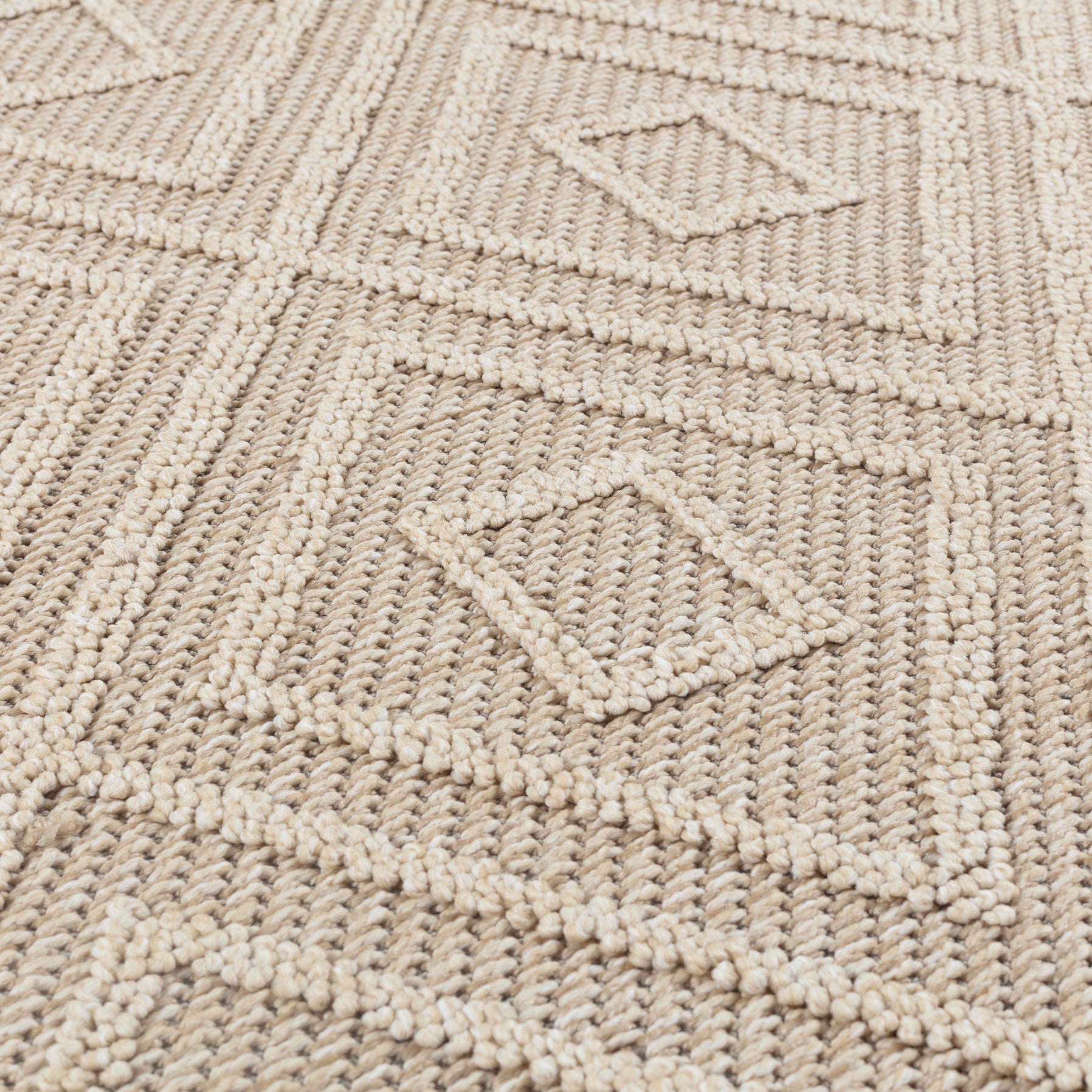 PATARA - Tapis intérieur/extérieur motif graphique beige - PAT4956BEI PATARA