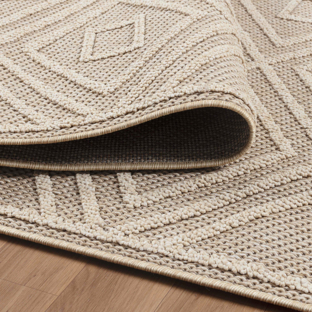 PATARA - Tapis intérieur/extérieur motif graphique beige - PAT4956BEI PATARA