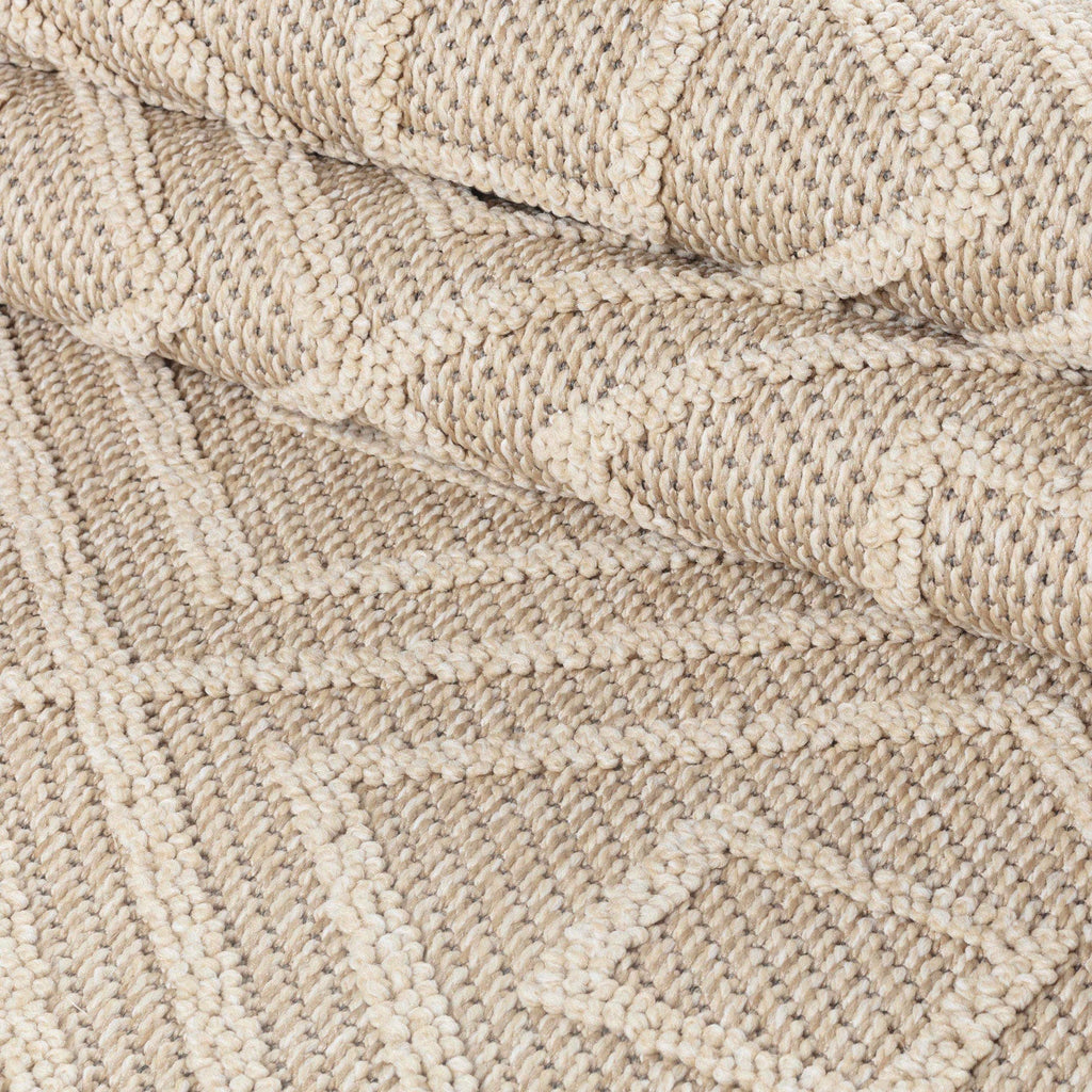 PATARA - Tapis intérieur/extérieur motif graphique beige - PAT4956BEI PATARA