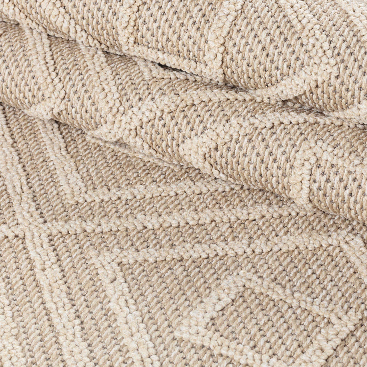 PATARA - Tapis intérieur/extérieur motif graphique beige - PAT4956BEI PATARA