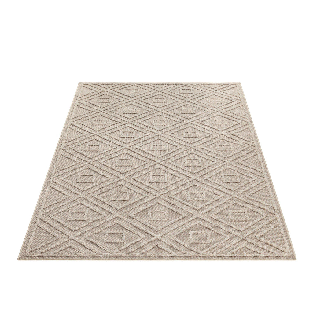 PATARA - Tapis intérieur/extérieur motif graphique beige - PAT4956BEI PATARA