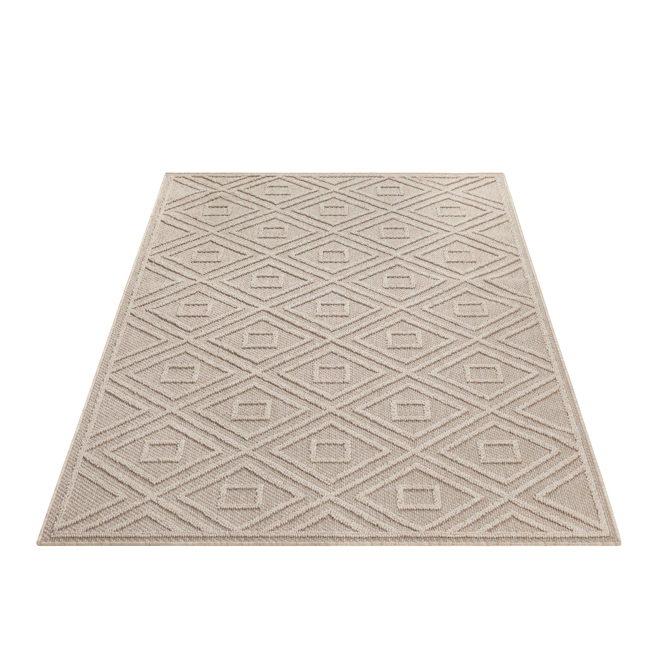 PATARA - Tapis intérieur/extérieur motif graphique beige - PAT4956BEI PATARA