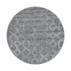 PISA - Tapis de salon rond à motif aztèque gris - PIS4702GRI PISA