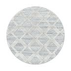 PISA - Tapis de salon rond à motif berbère gris - PIS4703GRI PISA
