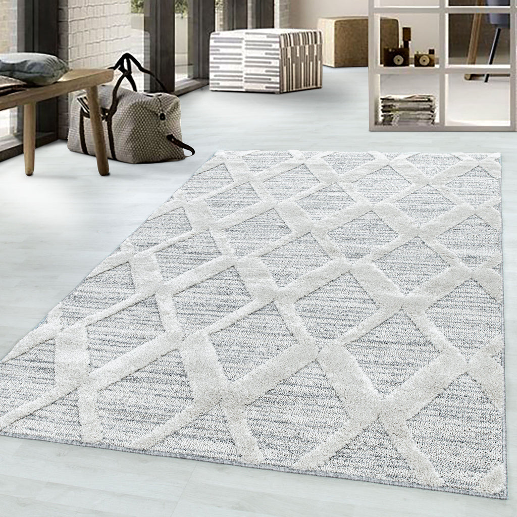 PISA - Tapis de salon à motif berbère gris - PIS4703GRI PISA