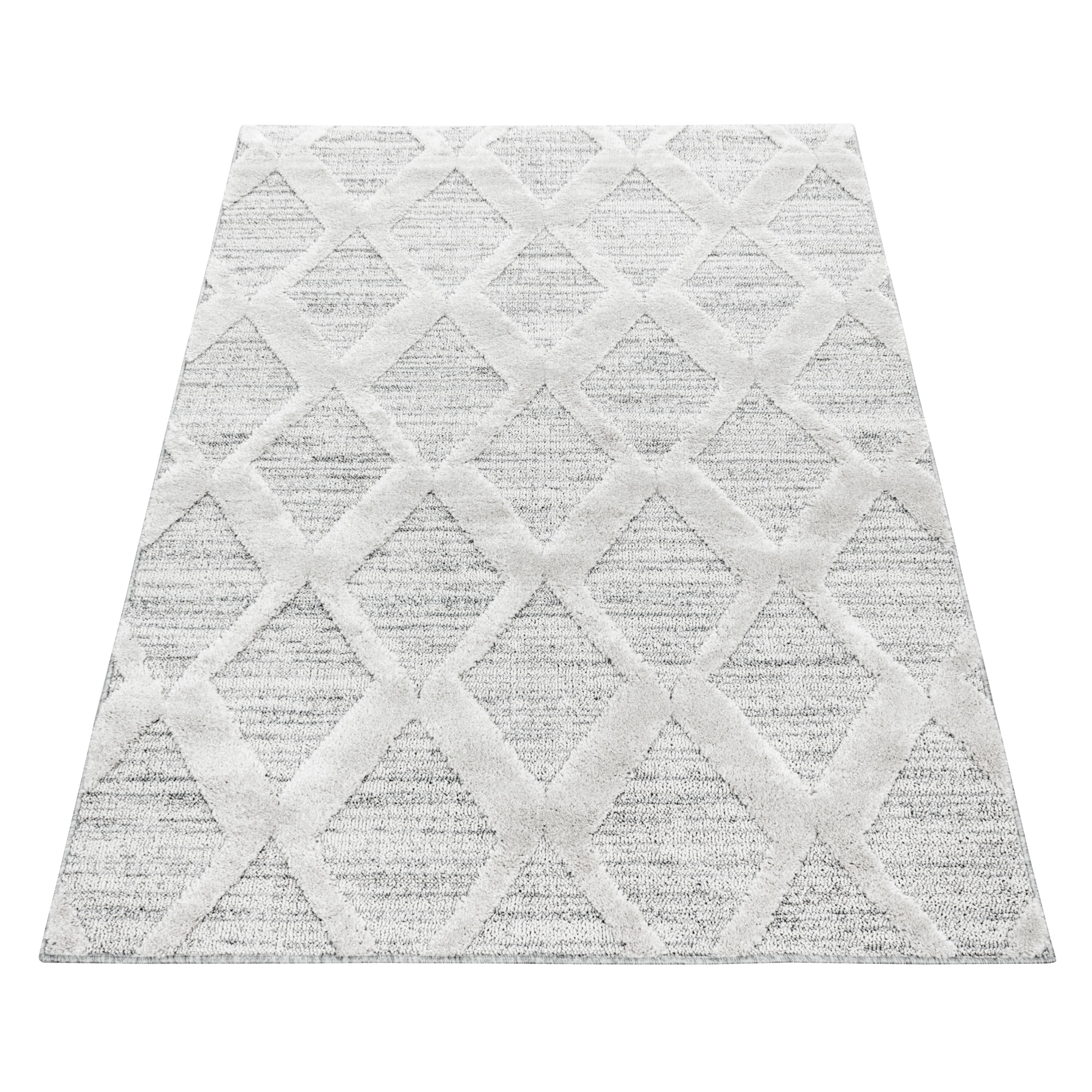 PISA - Tapis de salon à motif berbère gris - PIS4703GRI PISA