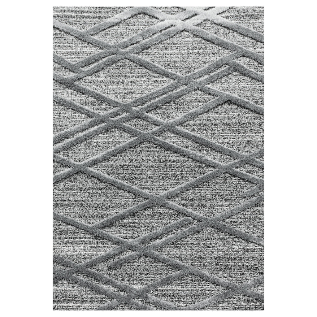 PISA - Tapis de salon à motif artistique gris - PIS4706GRI PISA