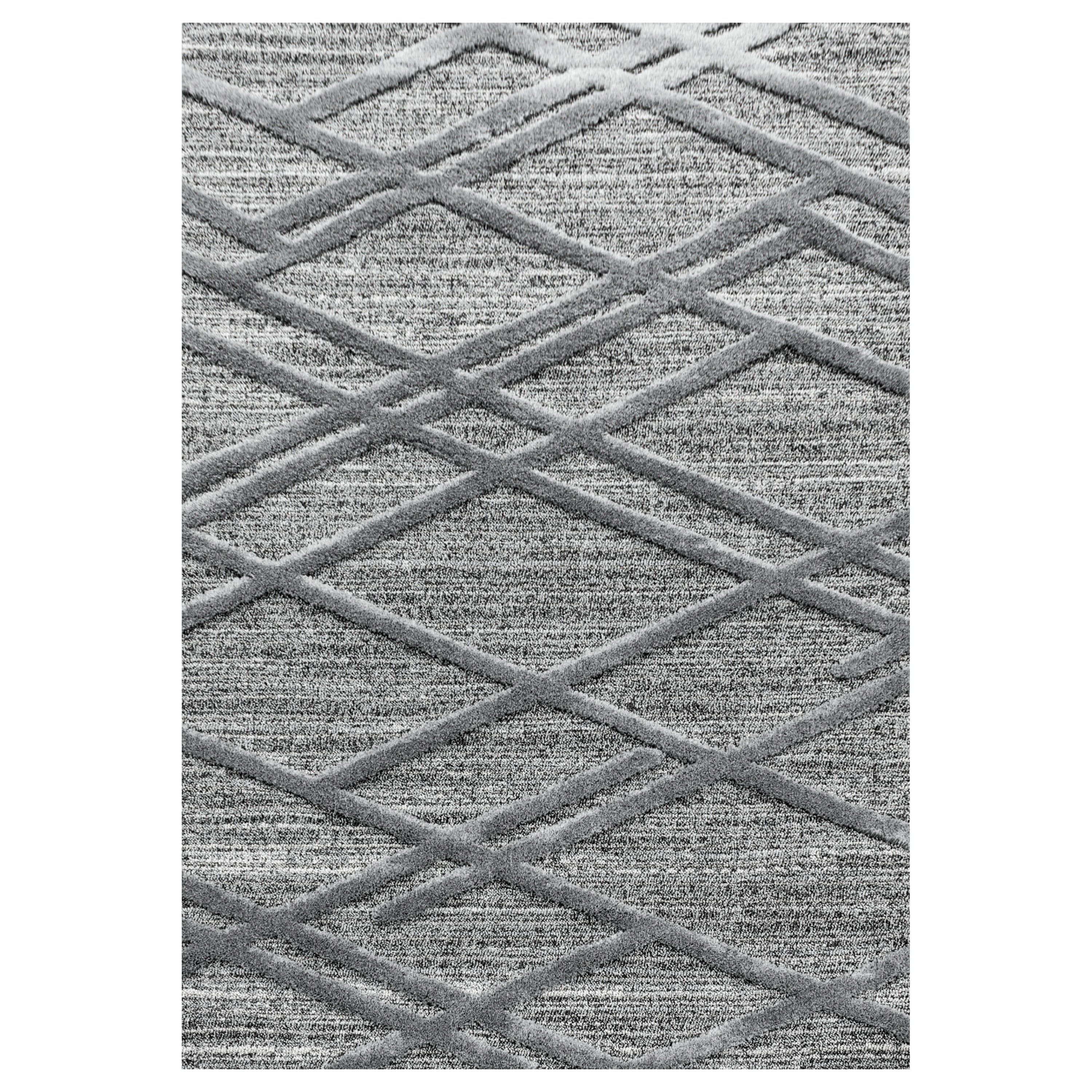 PISA - Tapis de salon à motif artistique gris - PIS4706GRI PISA
