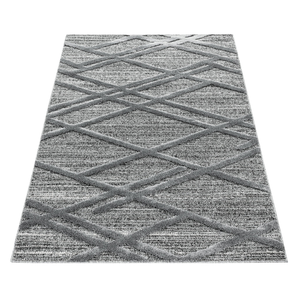 PISA - Tapis de salon à motif artistique gris - PIS4706GRI PISA