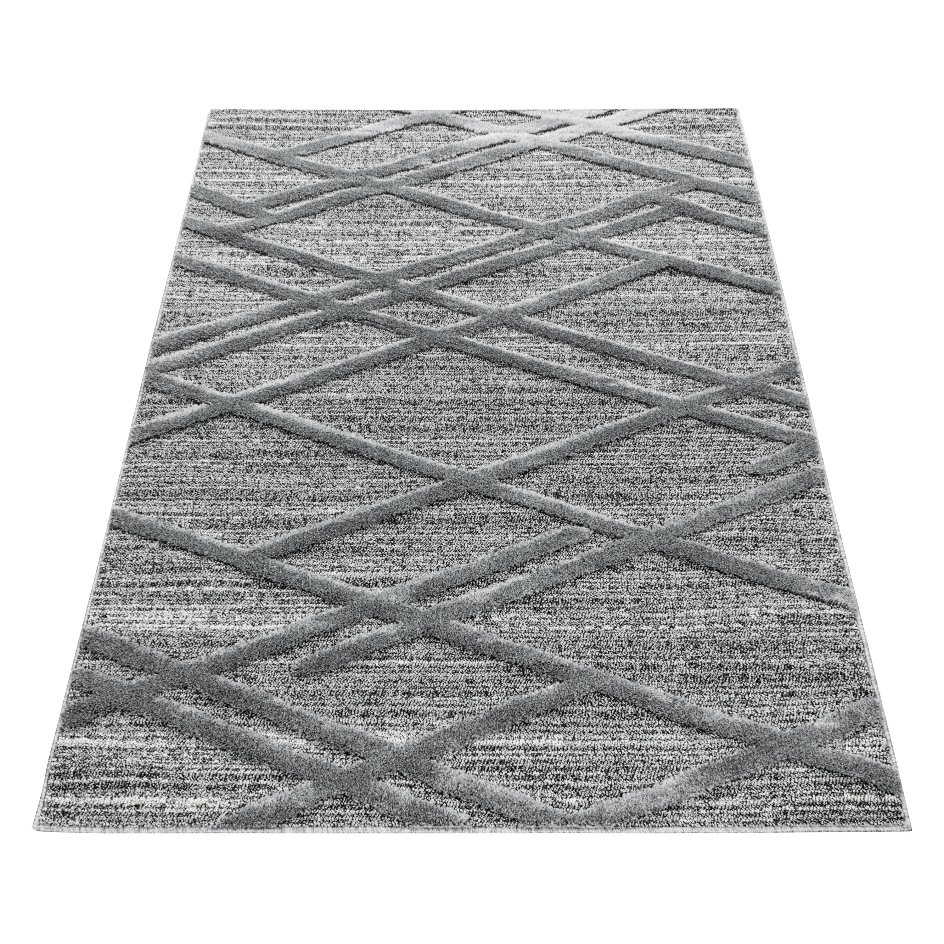 PISA - Tapis de salon à motif artistique gris - PIS4706GRI PISA