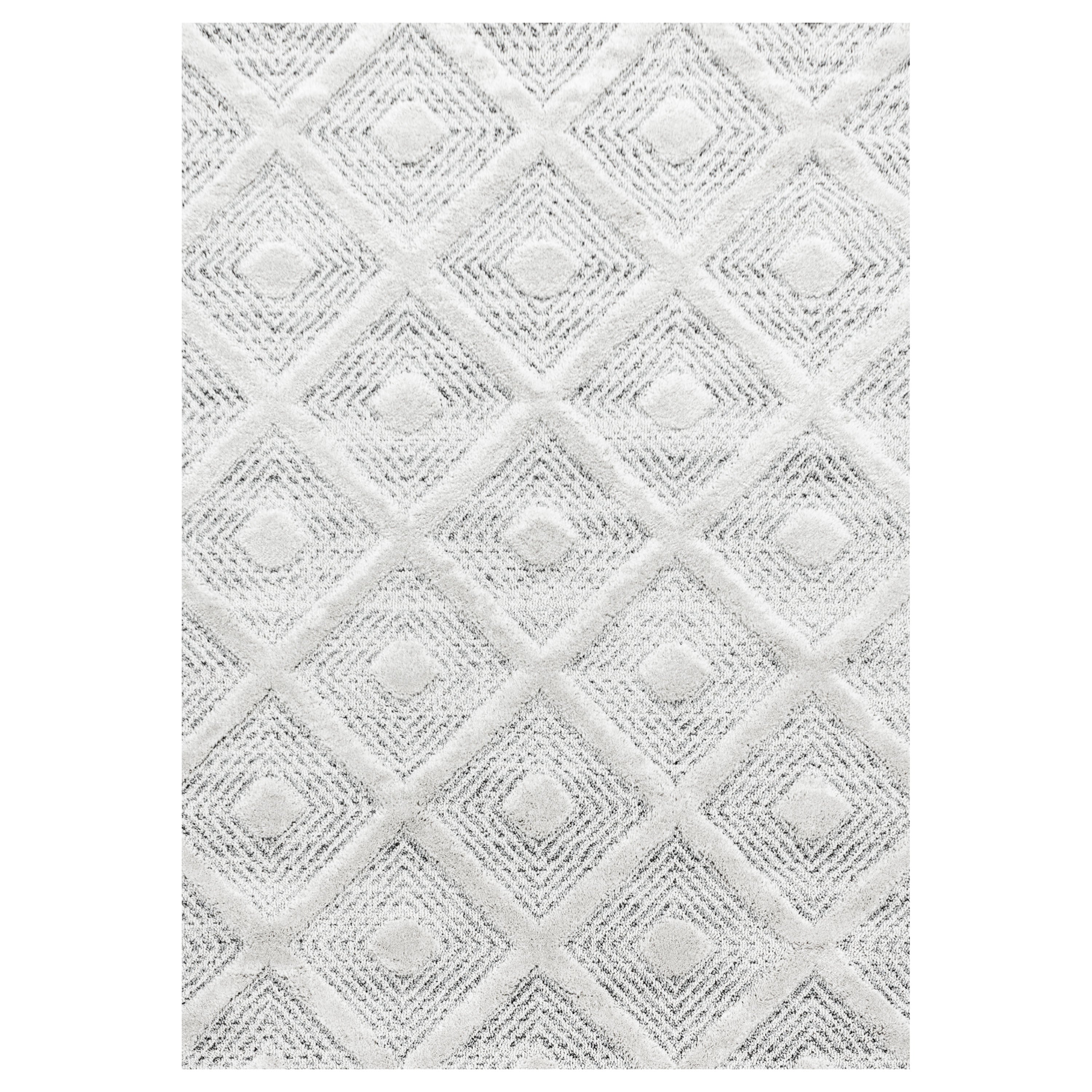 PISA - Tapis de salon à motif losange gris - PIS4707GRI PISA