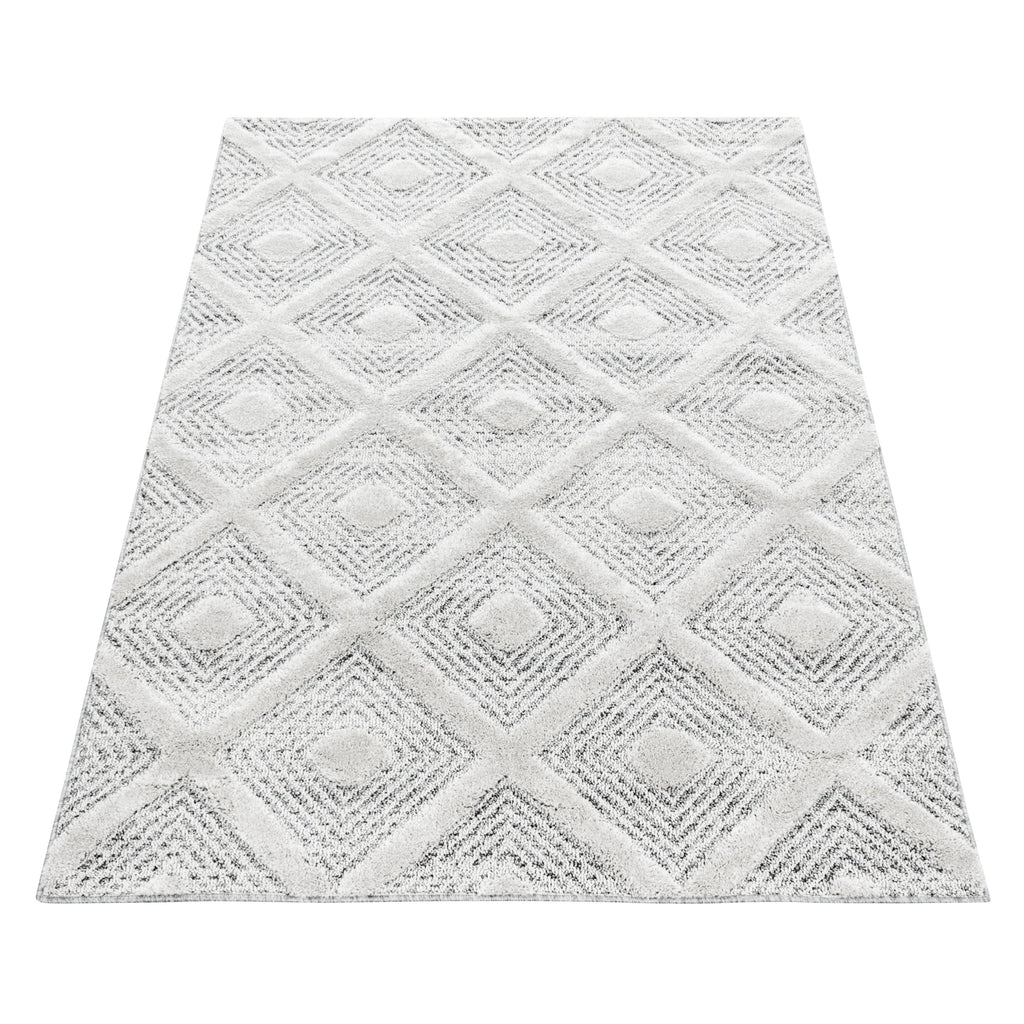 PISA - Tapis de salon à motif losange gris - PIS4707GRI PISA